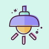 Icon Lamp. related to Light symbol. MBE style. design editable vector