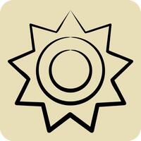 Icon Sunlight. related to Light symbol. hand drawn style. design editable vector