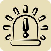 Icon Siren. related to Light symbol. hand drawn style. design editable vector