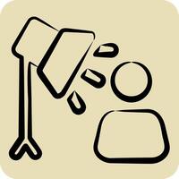 Icon Spotlight. related to Light symbol. hand drawn style. design editable vector