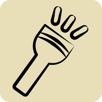 Icon Flasglight. related to Light symbol. hand drawn style. design editable vector
