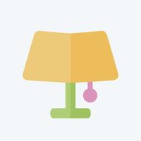 Icon Table Lamp. related to Light symbol. flat style. design editable vector