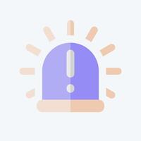 Icon Siren. related to Light symbol. flat style. design editable vector