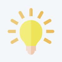 Icon Light Bulb. related to Light symbol. flat style. design editable vector