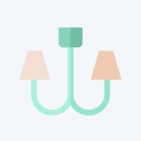 Icon Chandelier. related to Light symbol. flat style. design editable vector