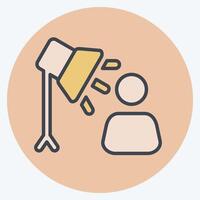 Icon Spotlight. related to Light symbol. color mate style. design editable vector