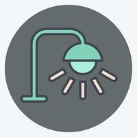 Icon Street Light. related to Light symbol. color mate style. design editable vector
