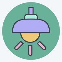 Icon Lamp. related to Light symbol. color mate style. design editable vector