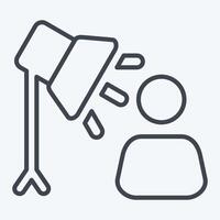 Icon Spotlight. related to Light symbol. line style. design editable vector