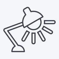 Icon Work Lamp. related to Light symbol. line style. design editable vector