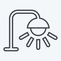 Icon Street Light. related to Light symbol. line style. design editable vector