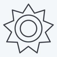 Icon Sunlight. related to Light symbol. line style. design editable vector