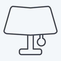 Icon Table Lamp. related to Light symbol. line style. design editable vector