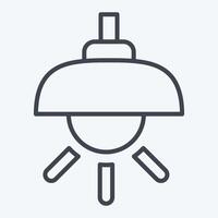 Icon Lamp. related to Light symbol. line style. design editable vector