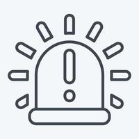 Icon Siren. related to Light symbol. line style. design editable vector