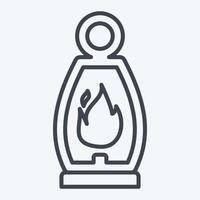 Icon Lantern. related to Light symbol. line style. design editable vector