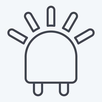 Icon LED. related to Light symbol. line style. design editable vector