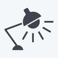 Icon Work Lamp. related to Light symbol. glyph style. design editable vector