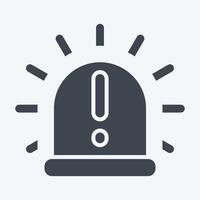 Icon Siren. related to Light symbol. glyph style. design editable vector