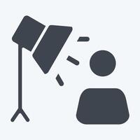 Icon Spotlight. related to Light symbol. glyph style. design editable vector