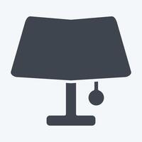 Icon Table Lamp. related to Light symbol. glyph style. design editable vector