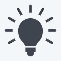 Icon Light Bulb. related to Light symbol. glyph style. design editable vector