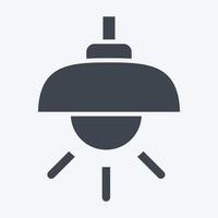 Icon Lamp. related to Light symbol. glyph style. design editable vector