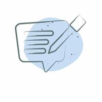 Icon Text Message. related to Speech symbol. Color Spot Style. design editable vector