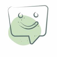 Icon Positive Massage. related to Speech symbol. Color Spot Style. design editable vector