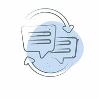 Icon Exchanging Opinions. related to Speech symbol. Color Spot Style. design editable vector
