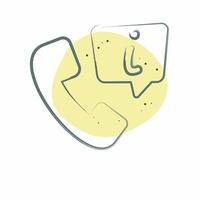 Icon Info Line. related to Speech symbol. Color Spot Style. design editable vector