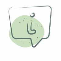 Icon Info. related to Speech symbol. Color Spot Style. design editable vector