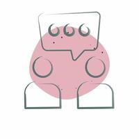 Icon Discussion. related to Speech symbol. Color Spot Style. design editable vector