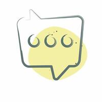 Icon Dual Message. related to Speech symbol. Color Spot Style. design editable vector