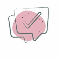 Icon Chat. related to Speech symbol. Color Spot Style. design editable 1 1 vector