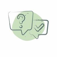 Icon FAQ. related to Speech symbol. Color Spot Style. design editable vector