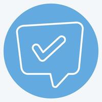 Icon Problem Solving. related to Speech symbol. blue eyes style. design editable vector
