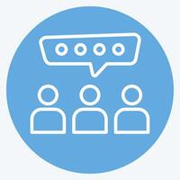 Icon Group Talk. related to Speech symbol. blue eyes style. design editable vector