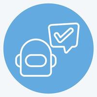 Icon Chatbot. related to Speech symbol. blue eyes style. design editable vector