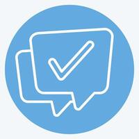 Icon Chat. related to Speech symbol. blue eyes style. design editable 1 1 vector