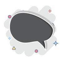 Icon Speech Bubble. related to Speech symbol. comic style. design editable vector