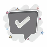 Icon Problem Solving. related to Speech symbol. comic style. design editable vector