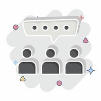 Icon Group Talk. related to Speech symbol. comic style. design editable vector