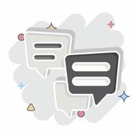 Icon Multiple Chat. related to Speech symbol. comic style. design editable vector