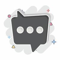 Icon Dual Message. related to Speech symbol. comic style. design editable vector