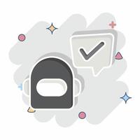 Icon Chatbot. related to Speech symbol. comic style. design editable vector
