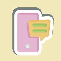 Sticker SMS. related to Speech symbol. design editable vector
