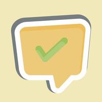 Sticker Problem Solving. related to Speech symbol. design editable vector