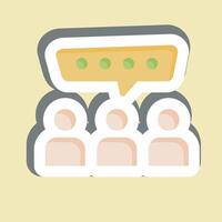 Sticker Group Talk. related to Speech symbol. design editable vector