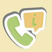Sticker Info Line. related to Speech symbol. design editable vector